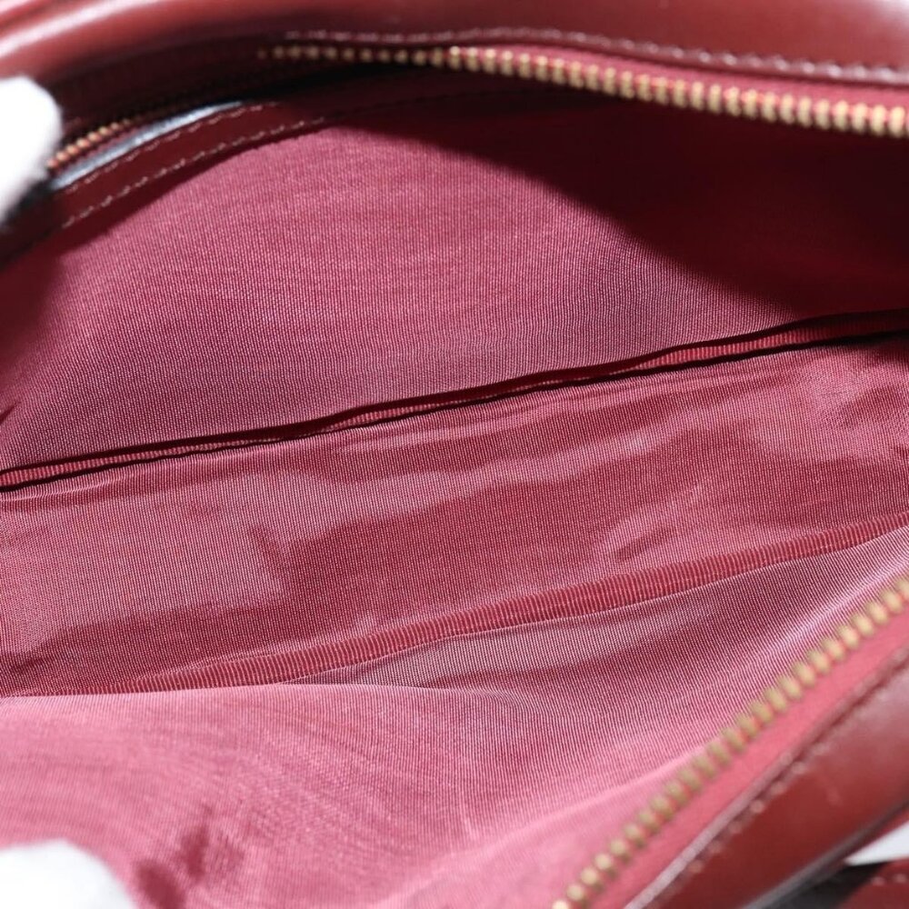 Authentic CARTIER Must Line Shoulder Bag Leather Bordeaux Gold - Picture 6 of 16